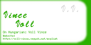 vince voll business card